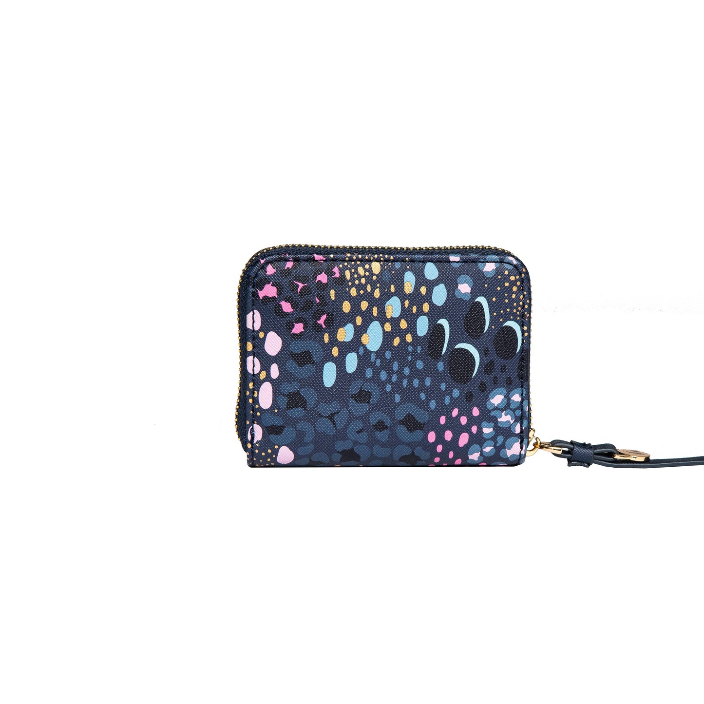 Sara Miller Zip Purse (Large): Black Botanic