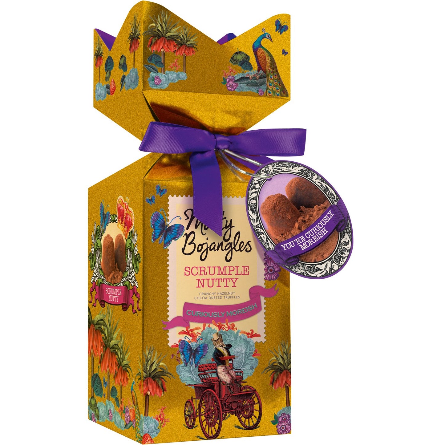 Monty Bojangles Scrumple Nutty Tip Top Carton of Chocolatey Cocoa Dusted Truffles (150g)