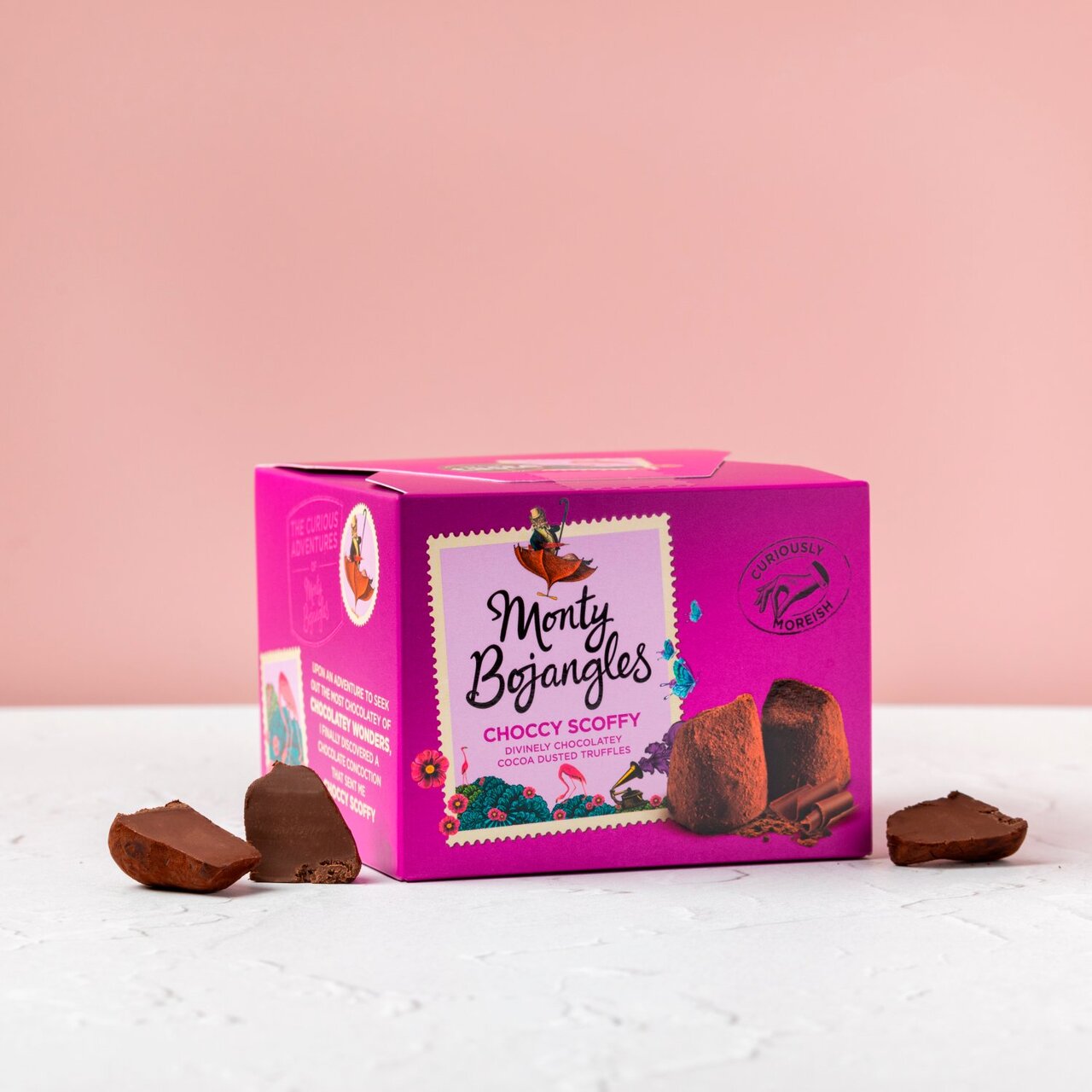 Monty Bojangles Choccy Scoffy Gift Box of chocolatey flavoured Cocoa Dusted Truffles (150g)