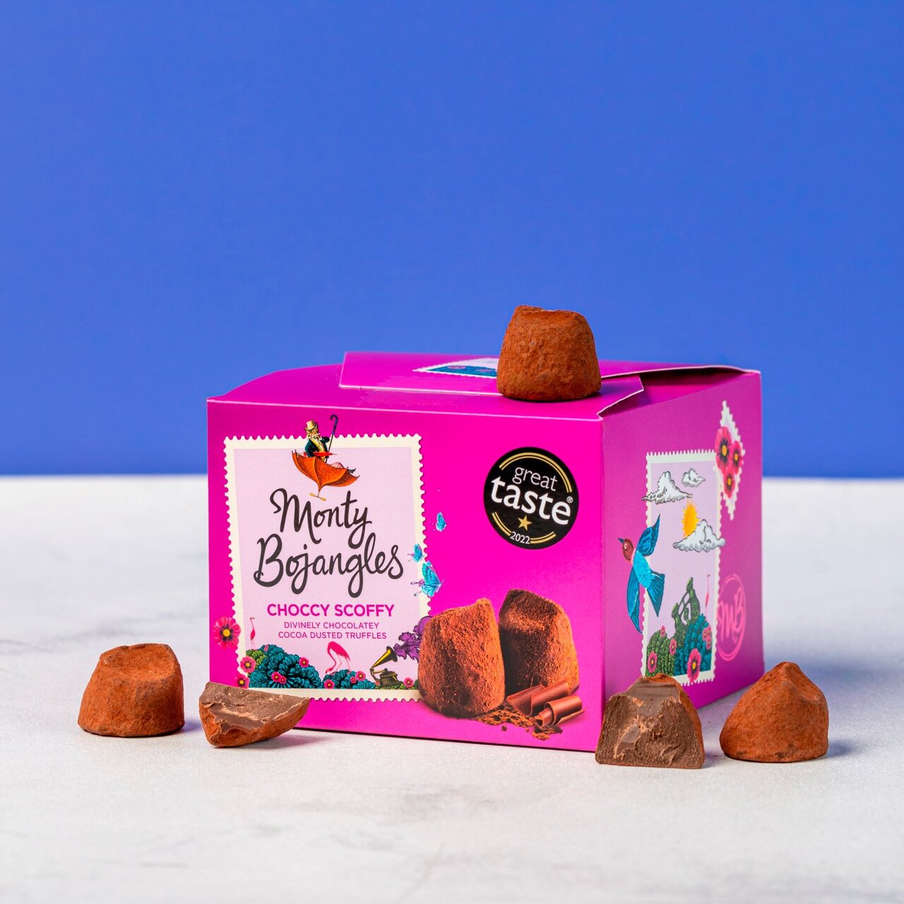 Monty Bojangles Choccy Scoffy Gift Box of chocolatey flavoured Cocoa Dusted Truffles (150g)
