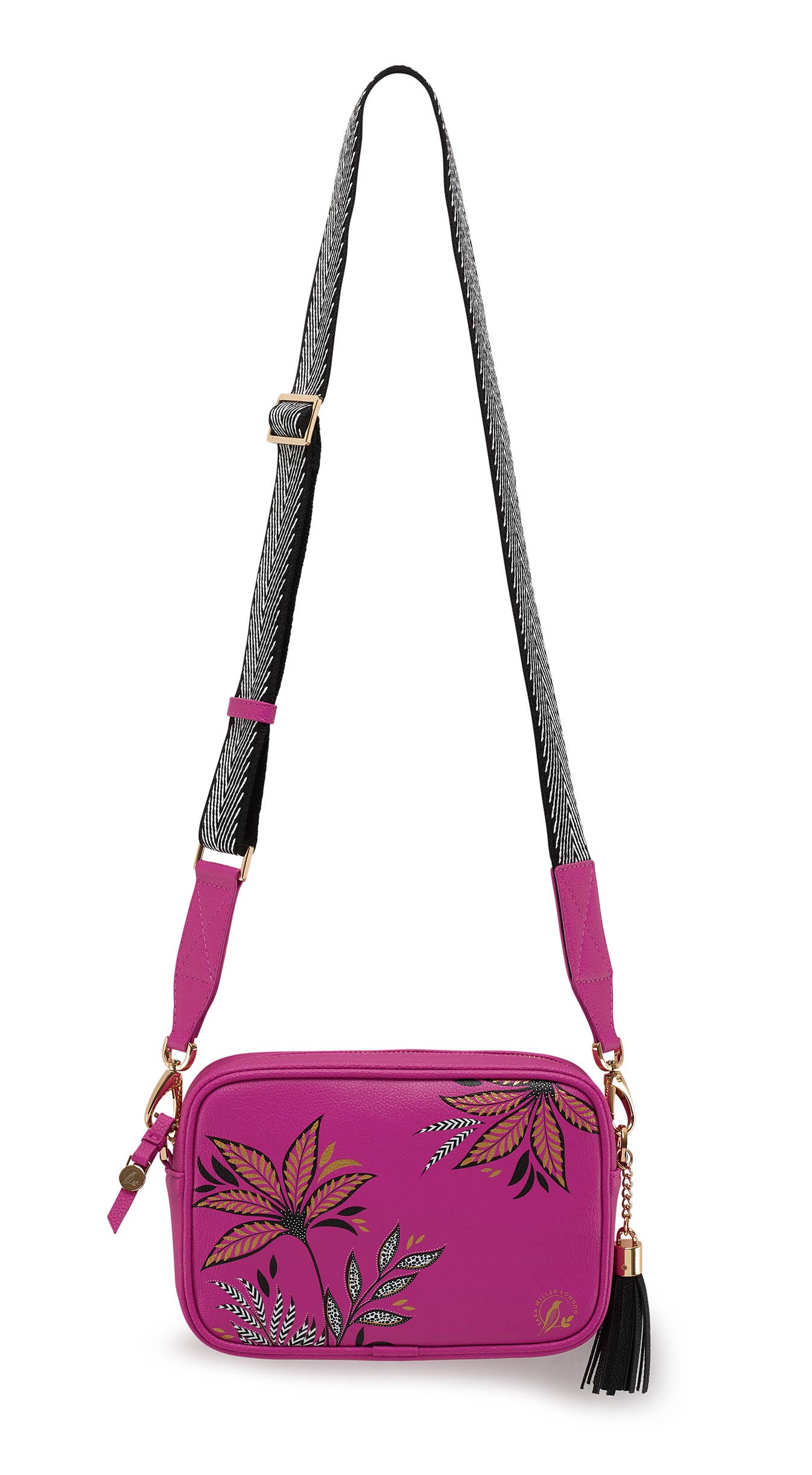 Sara Miller Camera Crossbody: Botanic Pink