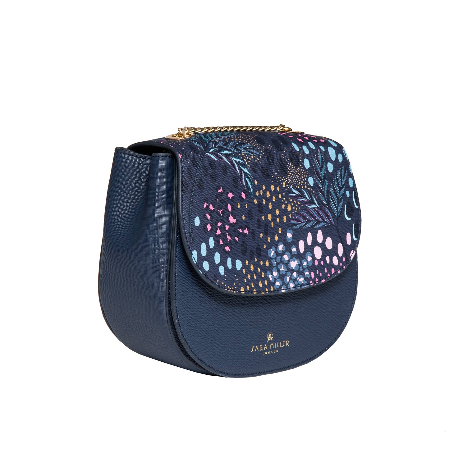 Sara Miller Half Moon Crossbody: Midnight Leopard