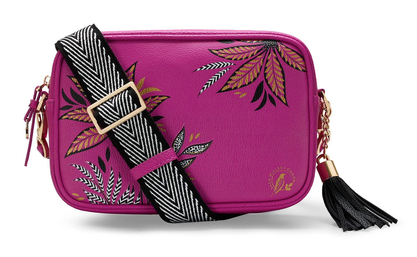 Sara Miller Camera Crossbody: Botanic Pink