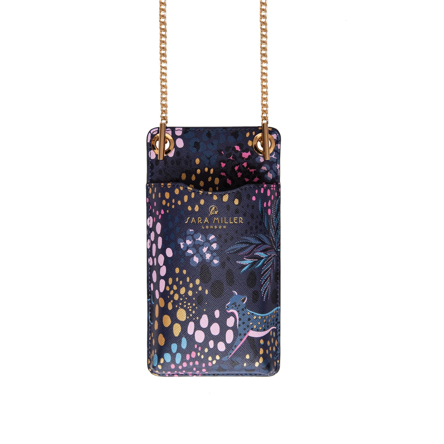 Sara Miller Phone Pouch: Ostrich Mint