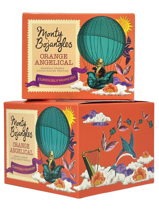 Monty Bojangles Orange Angelical Gift Box of Cocoa Dusted Truffles (150g)