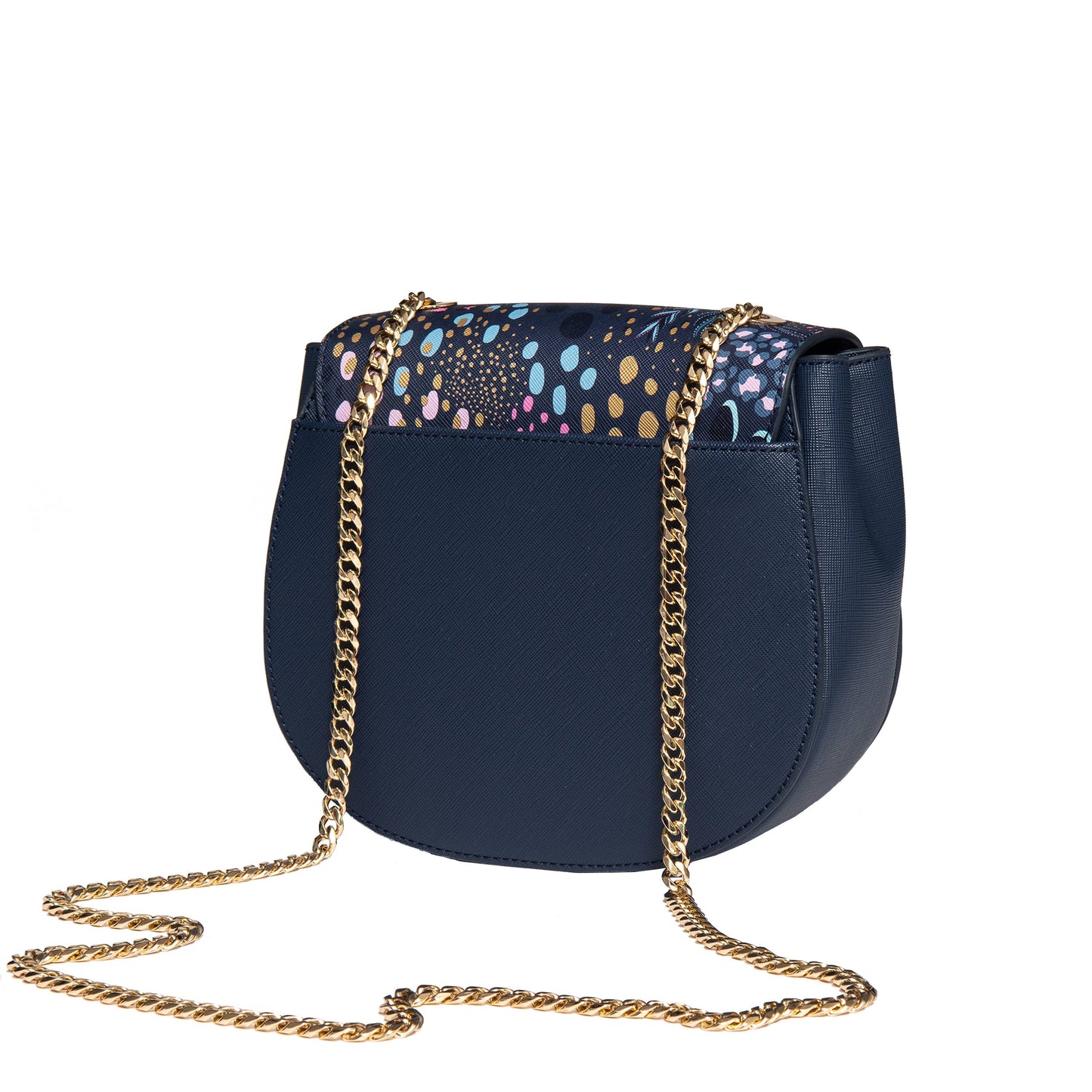 Sara Miller Half Moon Crossbody: Midnight Leopard