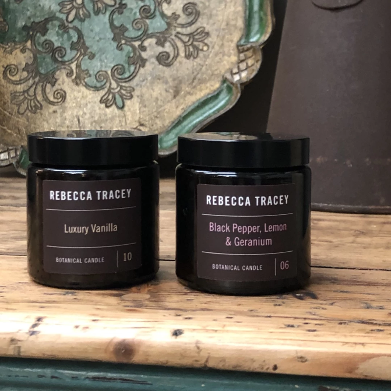 Rebecca Tracey Black Pepper, Lemon & Geranium Travel Candle