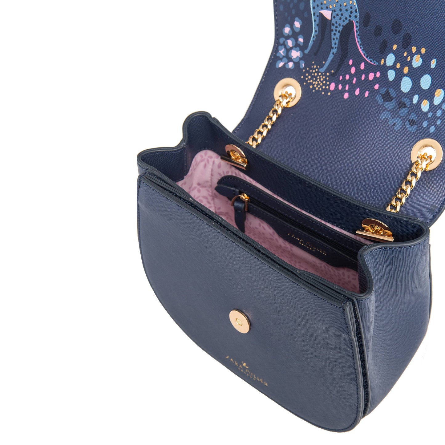 Sara Miller Half Moon Crossbody: Midnight Leopard