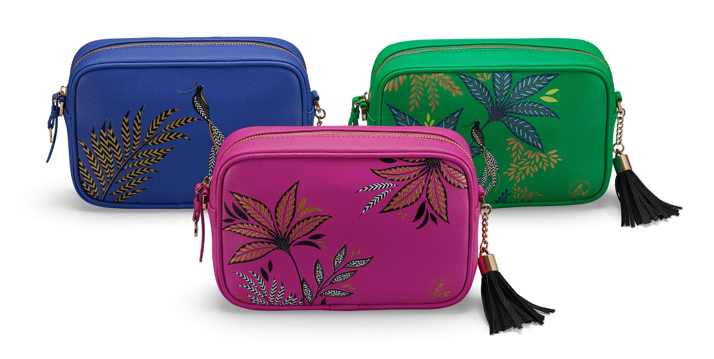 Sara Miller Camera Crossbody: Botanic Pink