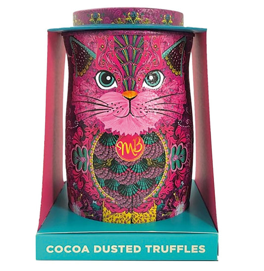 Monty Bojangles Persian Pink Cat Tin of Choccy Scoffy Truffles (135g)