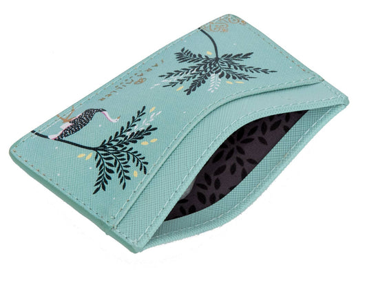 Sara Miller Credit Card Holder: Ostrich Mint