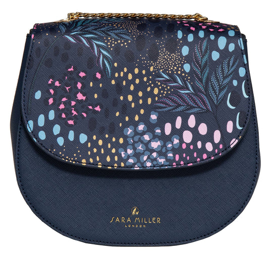 Sara Miller Half Moon Crossbody: Midnight Leopard