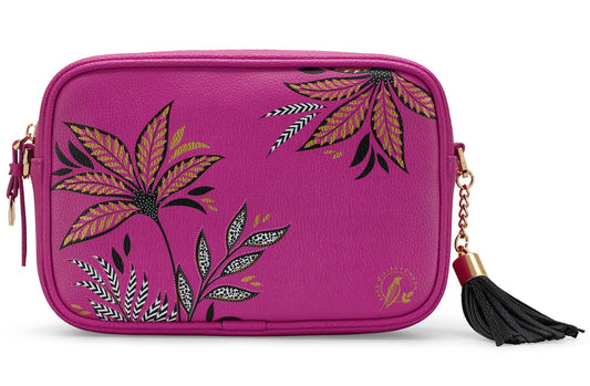 Sara Miller Camera Crossbody: Botanic Pink