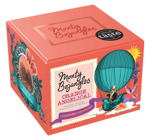 Monty Bojangles Orange Angelical Gift Box of Cocoa Dusted Truffles (150g)